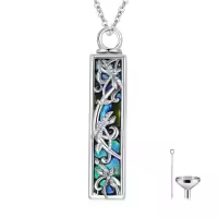 TOUPOP Silver Bar Dragonfly Urn Ashes Pendant Necklace Jewelry Christmas Valentine Mothers Day Birthday Gifts for Women -undefined