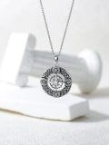 wholesale 925 Sterling Silver Compass Necklace - Travel Pendant Jewelry Inspiring Graduation Gift for Women & Girls-0-4