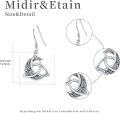 wholesale 925 Sterling Silver Triquetra Trinity Knot Drop Earrings Celtic  for Her-0-4
