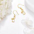 wholesale 14K Gold CZ Sunflower Infinity Drop Leverback Earrings Gift Set-0-5