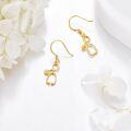 wholesale 14K Gold CZ Sunflower Infinity Drop Leverback Earrings Gift Set-0-5