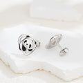 wholesale 925 Sterling Silver Panda Bear Heart Stud Earrings for Women Gift Ideas-0-2