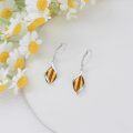 wholesale 925 Sterling Silver Tiger Eye Twist Drop Dangle Earrings for Women-0-4