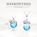 wholesale Cat Birthstone Necklace 925 Sterling Silver Cats Pendant Jewelry Birthday Christmas Gifts For Women Cat Lovers -0-4