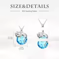 TOUPOP Sterling Silver Cat Birthstone Pendant Necklace Gift for Women-0-4