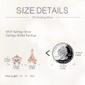 wholesale 925 Sterling Silver Rose Gold Monkey Animal Stud Earrings for Women-0-3