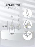 wholesale 925 Sterling Silver Pink Lily of the Valley Drop Earrings-0-22