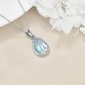 wholesale 925 Sterling Silver Celtic Tree Of Life Pendant Necklace Wholesale With Green Inlay-0-26