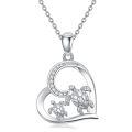 wholesale 925 Sterling Silver Mother And Child Turtle Pendant Necklace With Crystals-0-0