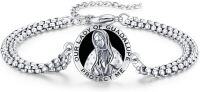wholesale 925 Sterling Silver Our Lady of Guadalupe Protection Charm Bracelet-Guadalupe