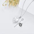 wholesale 925 Sterling Silver Heart Shaped Pet Urn Pendant for Dogs Cats Always in My Heart Memorial Keepsake Jewelry with Funnel and Fill Tool-0-4