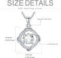 wholesale 925 Sterling Silver 3CT Round Cut Cubic Zirconia Infinity Heart Pendant Necklace-0-5