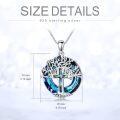 wholesale 925 Sterling Silver 925 Celtic Cross w/Blue Crystal Tree Of Life Pendant Necklaces Gifts For Her Him-0-4