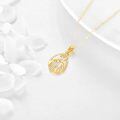 wholesale 14k Mother And Child Pendant With Gold Chain-0-3