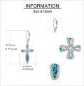 wholesale 925 Sterling Silver Turquoise Dragonfly Shape Dangle Drop Earrings for Women-0-4