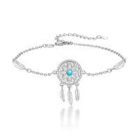 wholesale 925 Sterling Silver Dreamcatcher Bracelet-01-Silver-BOHO 02
