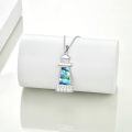 wholesale 925 Sterling Silver Abalone Shell Lighthouse Pendant Necklace  for Women Girlfriends Lover-0-2