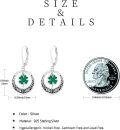 wholesale 925 Sterling Silver Celtic Knot Green Enamel 4-Leaf Clover Drop Earrings Irish Luck Jewelry for Women Girls-0-5