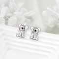 wholesale 925 Sterling Silver Hypoallergenic Cute Koala Bear Stud Earrings for Women Girls  6mm Diameter-0-2