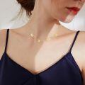 wholesale 14k Gold Celestial Moon Star Sunburst Necklace With Cubic Zirconia For Women-0-5