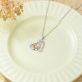 wholesale 925 Sterling Silver Heart-Shaped Goat Pendant Necklace with Cubic Zirconia Gemstones - Gifts for Her Him-0-3