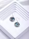 TOUPOP Sterling Silver Abalone Shell Tree Of Life Dangle Earrings-0-2
