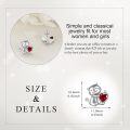 wholesale 925 Sterling Silver Cat Heart Stud Earrings Gift for Women-0-5