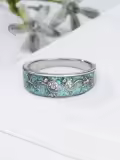 TOUPOP Sterling Silver Turquoise Boho Vintage Antique Ring For Women-0-1