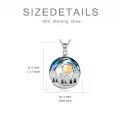 TOUPOP Sterling Silver & Stone Mountain Sun Necklace for Women-0-4