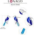wholesale 925 Sterling Silver Blue Bird Stud Earrings - Our Love Never Dies-0-5