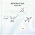wholesale 925 Silver Airplane Necklace with Stone - Elegant Travel Jewelry Gift for Women, Hypoallergenic 0.88 Pendant, 16+2 Chain, Beautiful Packaging-0-4
