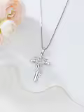 TOUPOP Sterling Silver Butterfly Birthstone Pendant Necklace-0-3