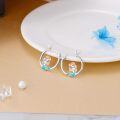 wholesale 925 Sterling Silver Mermaid Huggie Hoop Earrings with Enamel Tail Design for Women-0-3