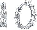 wholesale 925 Sterling Silver Butterfly & Crystal Huggie Hoops - 6mm Diameter (Silver)-0-0