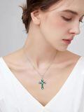 wholesale 925 Sterling Silver Abalone Shell Inlay Cross Pendant Necklace for Women Christian s for Mother Wife Daughter Sister-0-7