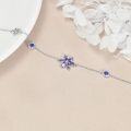 wholesale 925 Sterling Silver Purple Amethyst Flower Charm Bracelet Gift for Women-0-1