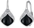 wholesale Sterling Silver Moonstone Teardrop Leverback Earrings for Sensitive Ears-0-16