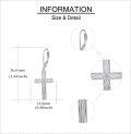 wholesale 925 Sterling Silver Cross Dangle Drop Earrings for Women - Religious  Idea-0-4