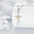 wholesale 925 Sterling Silver Heart and Infinity Gothic Cross Pendant Necklace for Women-0-1