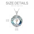 TOUPOP 925 Sterling Silver Tree Of Life Gymnastics Ballerina Necklace Jewelry Gift-0-2
