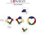 wholesale 925 Sterling Silver Autism Awareness Puzzle Piece Stud Earrings with Heart Colorful Jewelry for Women-0-4