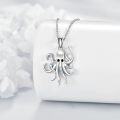 wholesale 925 Sterling Silver Octopus Pendant Necklace - Cute Oceanic Jewelry for Women & Animal Lovers-0-2