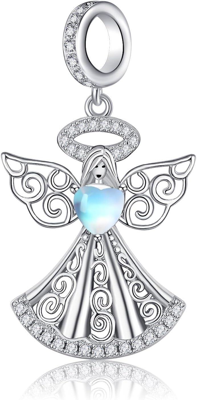 Sterling Silver Mushroom Fairy Flamigo Skull Butterfly Charm Bead Bracelet for Women Mom-0-1