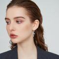 wholesale 925 Sterling Silver Cross Drop Earrings with Heart and Knot Design-0-1