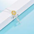 wholesale 925 Sterling Silver Cross Necklace for Women with Stone, Religious Christian Jewelry Gift-0-2