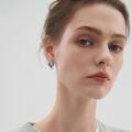 wholesale 925 Sterling Silver Bat Hoop Earrings With Iridescent Wings-0-3