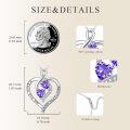 wholesale 925 Sterling Silver Forever Love Heart Birthstone Necklace for Women-0-4