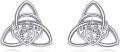 wholesale 925 Sterling Silver Trinity Knot Heart Infinity Lock Stud Earrings for Women Girls  48x36mm-0-0