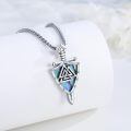 wholesale 925 Sterling Silver Shield Valknut Pendant-0-4