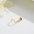 wholesale 14K Gold Diamond Nose Stud 20G Hypoallergenic Corkscrew Piercing Jewelry-0-4